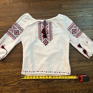 Girl's Embroidered Ukrainian Blouse